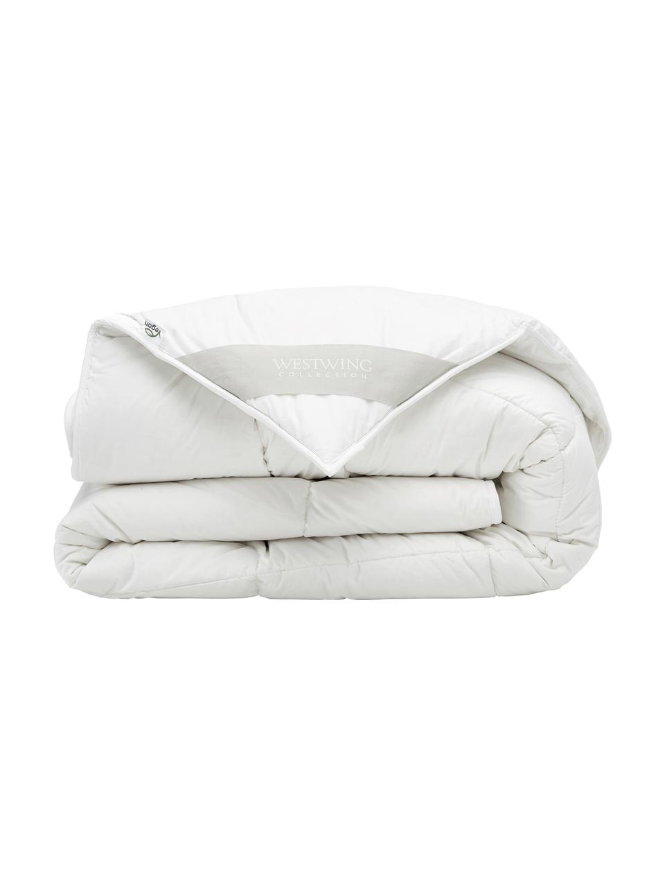 Vegane Bettdecke mit Kapokfaser und Baumwolle, warm, Bezug: 100% Baumwolle, Weiss, 240 x 220 cm