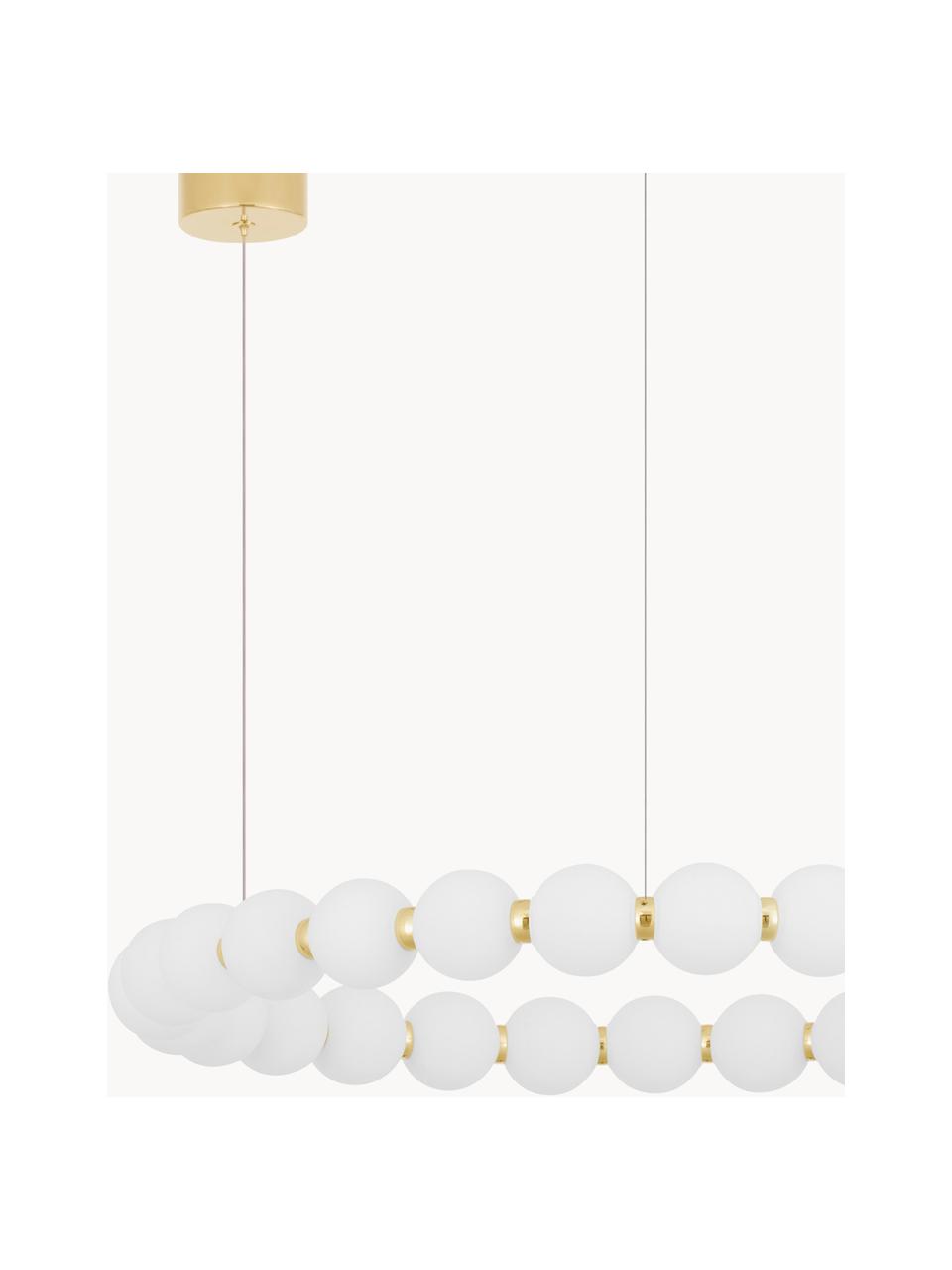 Grote dimbare LED hanglamp Perla, verschillende formaten, Goudkleurig, wit, Ø 62 cm