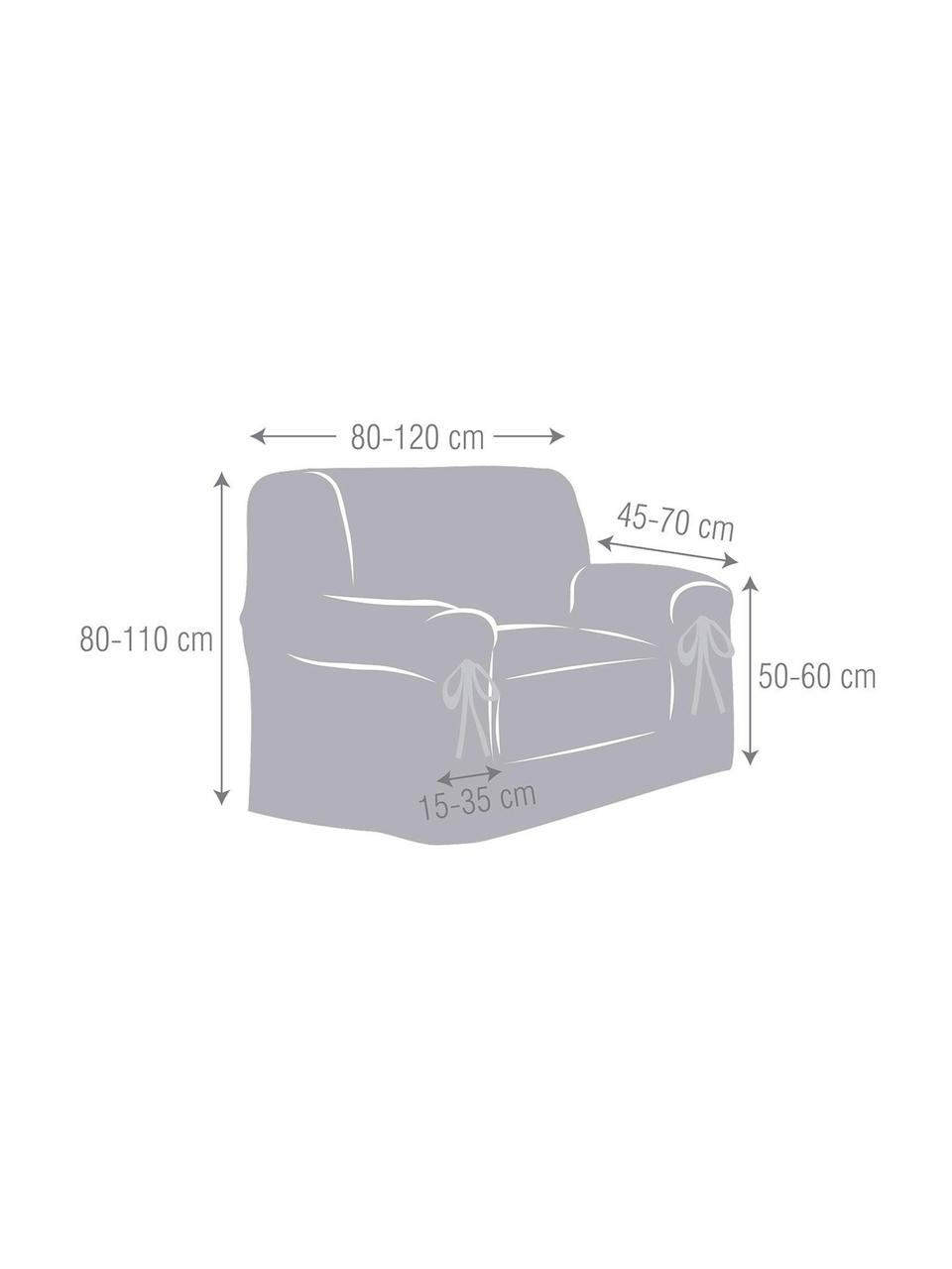 Funda de sillón Giovanna, Algodón sanforizado, Beige, crudo, An 120 x Al 110 cm