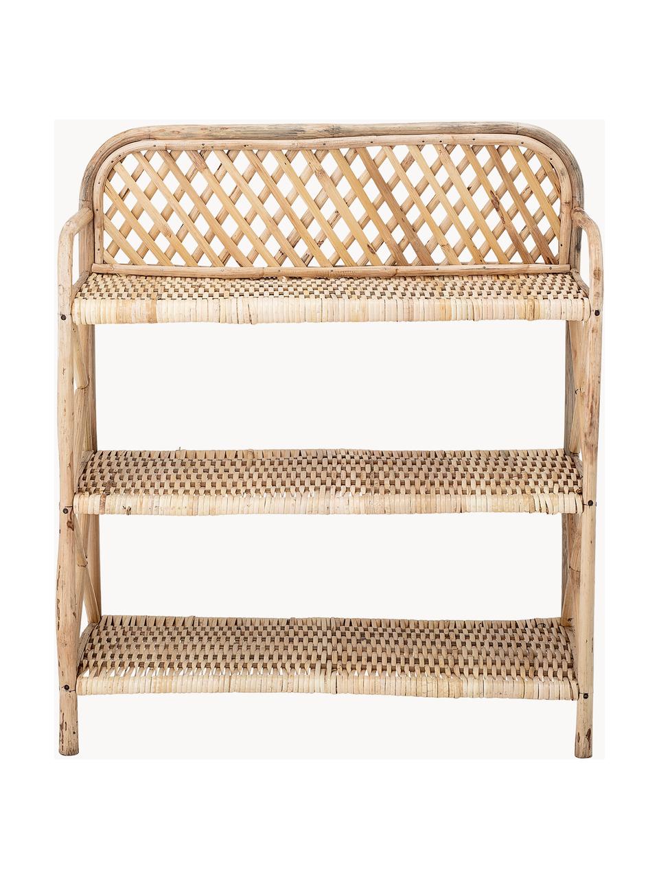 Petite étagère en roseau Ezra, Roseau, Beige, larg. 60 x haut. 70 cm