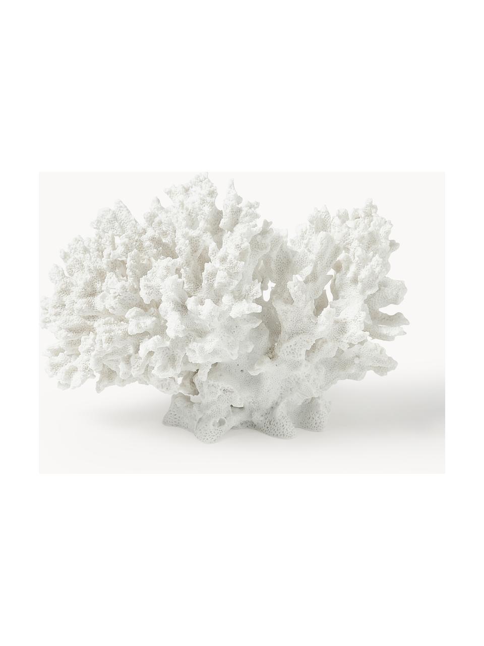 Pieza decorativa de diseño Coral, Blanco, An 18 x Al 13 cm