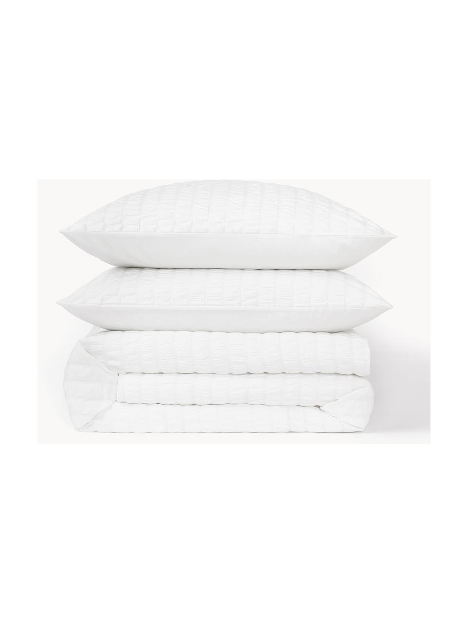 Funda nórdica doble cara de algodón Esme, Reverso: Renforcé Densidad de hilo, Blanco, Cama 150/160 cm (240 x 220 cm)