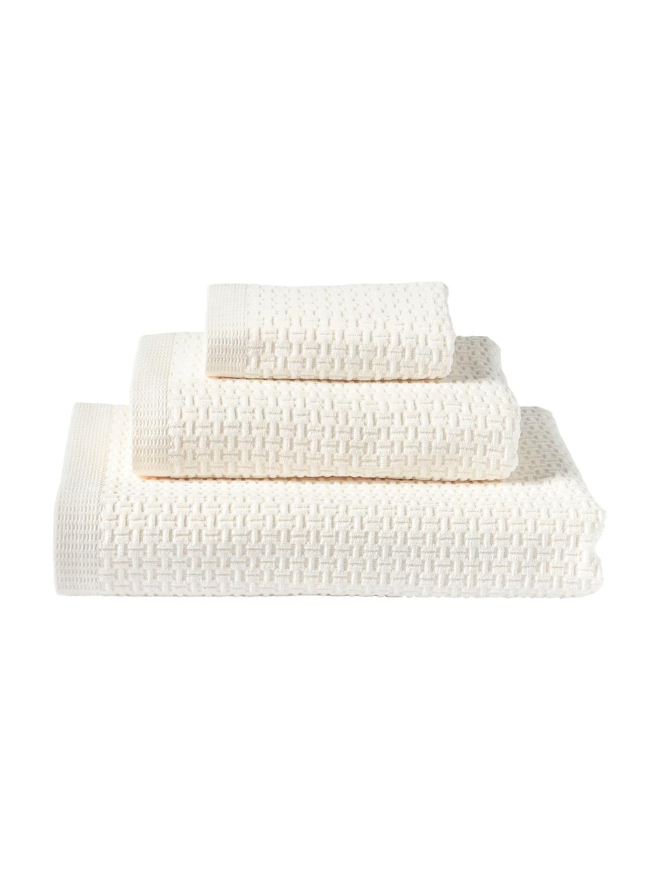 Lot de serviettes de bain Niam, 3 élém., 100 % coton
Grammage intermédiaire, 500 g/m²

Le matériau est certifié STANDARD 100 OEKO-TEX®, 8135CIT, CITEVE, Blanc, Lot de tailles variées