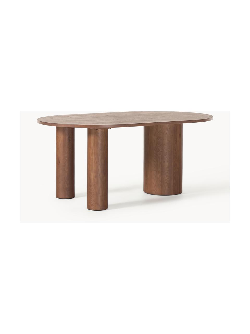 Mesa de comedor ovalada de roble Dunia, 180 x 110 cm, Madera de roble maciza embarnizada

Este producto está hecho de madera de origen sostenible y con certificación FSC®., Madera de roble oscura embarnizada, L 180 x An 110 cm