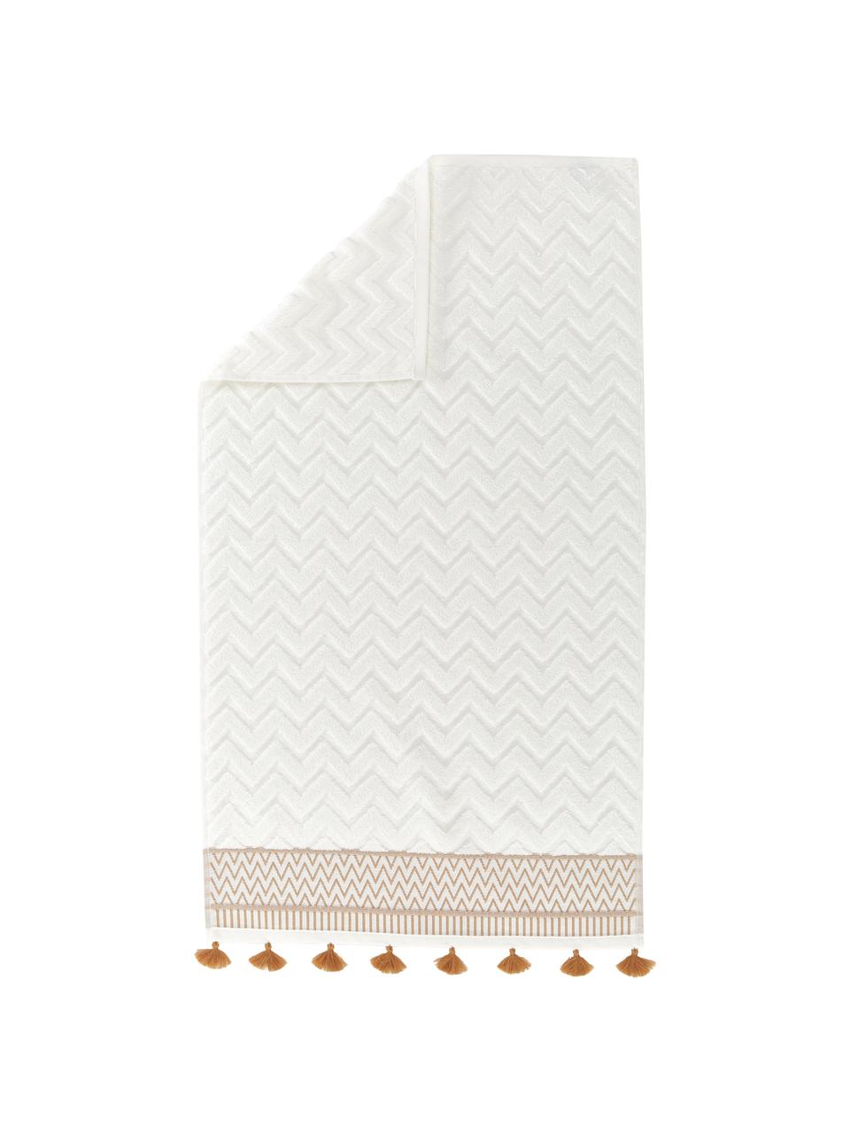 Ręcznik Karma, różne rozmiary, Biały, beżowy, Ręcznik do rąk, S 50 x D 90 cm