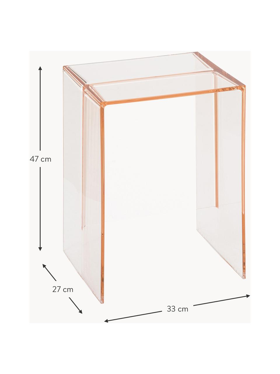 Design Beistelltisch Max-Beam, Kunststoff, Peach, B 33 x H 47 cm