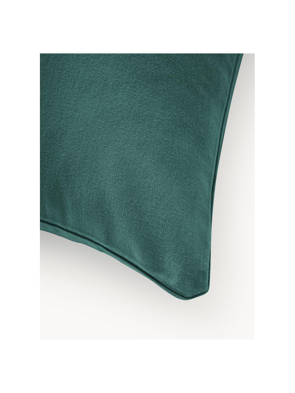 Flanelový povlak na polštář Biba, Tmavě zelená, Š 40 cm, D 80 cm