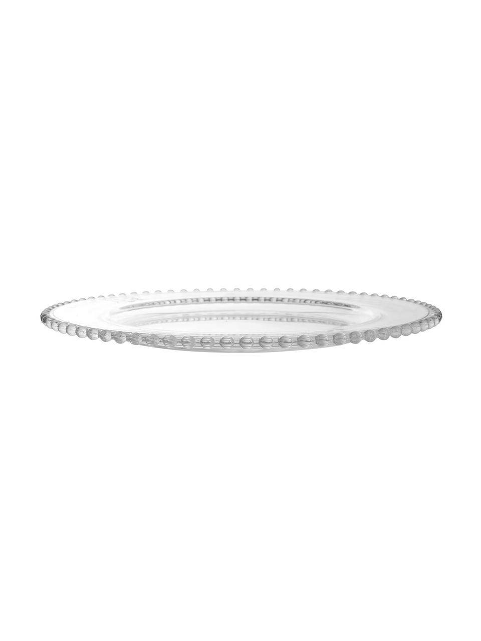 Bajoplato de vidrio Perles, Vidrio, Transparente, Ø 33 cm
