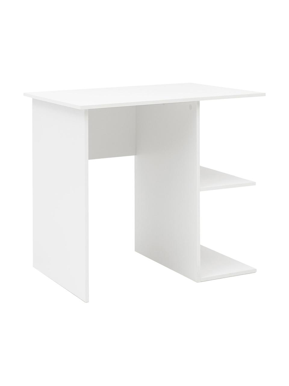 Kleiner Tisch Milo in Weiß Matt, Spanplatte, melaminbeschichtet, Weiß, 82 x 76 cm