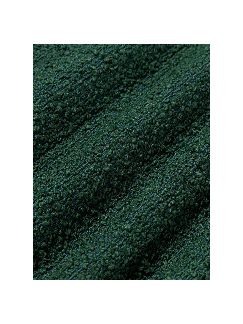 Housse de coussin en bouclette Bellamie, Tissu bouclette (95 % polyester, 5 % polyacrylique)

La bouclette est une matière qui se caractérise par sa texture aux courbes irrégulières. La surface caractéristique est créée par des boucles tissées de fils différents qui confèrent au tissu une structure unique. La structure bouclée a un effet à la fois isolant et moelleux, ce qui rend le tissu particulièrement douillet, Bouclette vert foncé, larg. 45 x long. 45 cm, 2 pièces