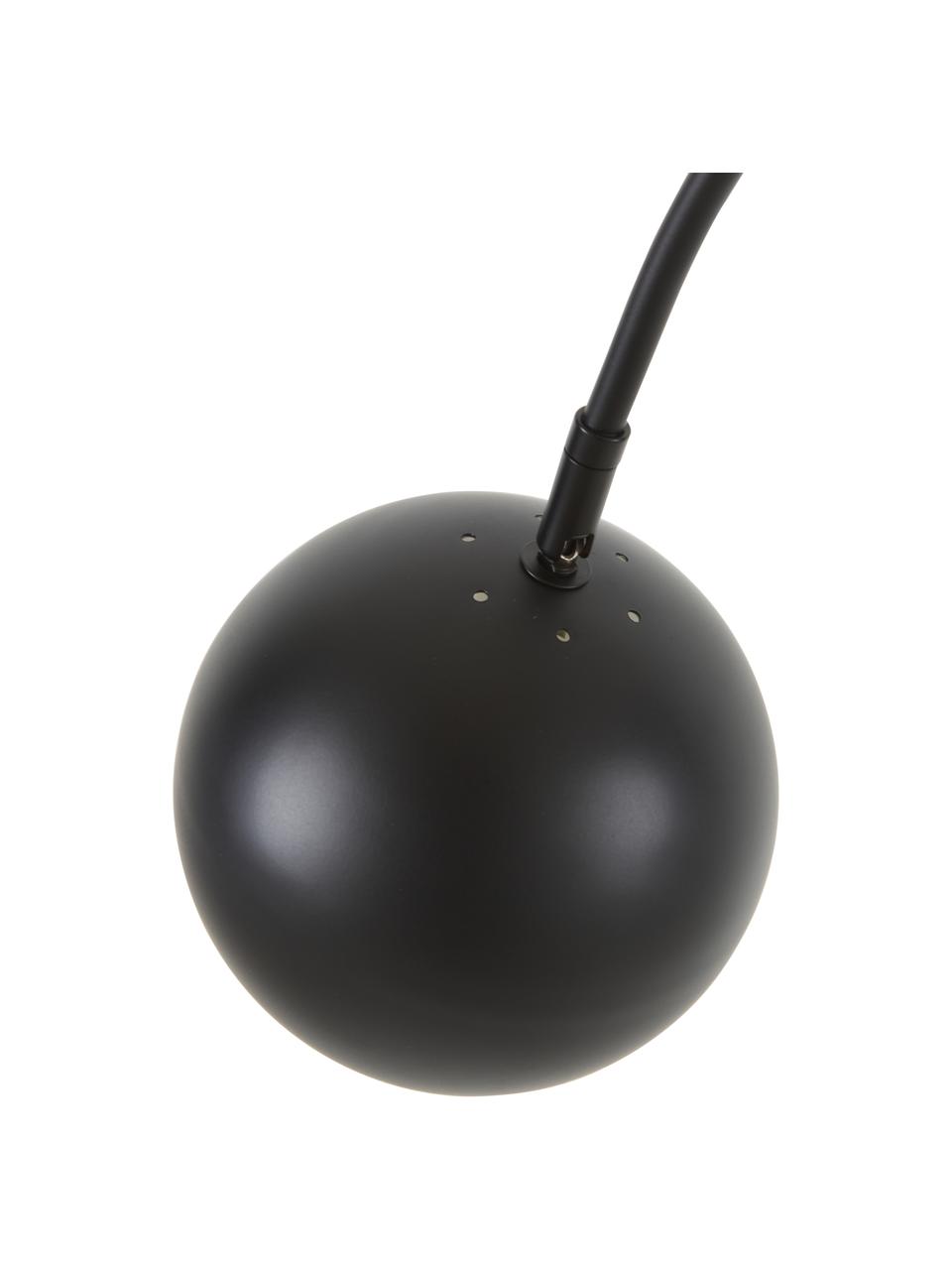Leeslamp Vancouver in zwart, Lampenkap: gepoedercoat metaal, Lampvoet: gepoedercoat metaal, Zwart, D 43 x H 142 cm