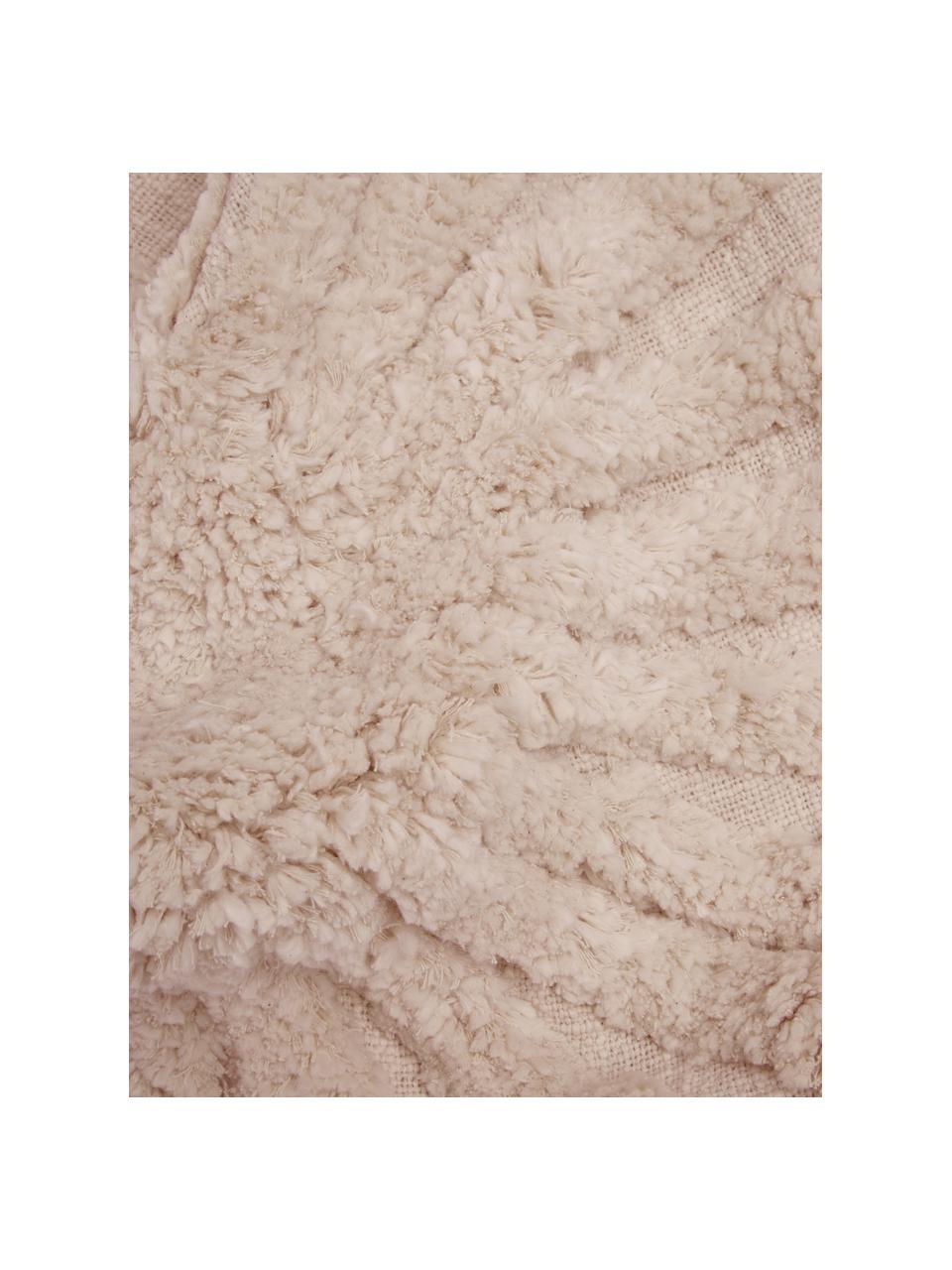 Housse de coussin en coton bio à tissage grossier Sunrise, Beige clair