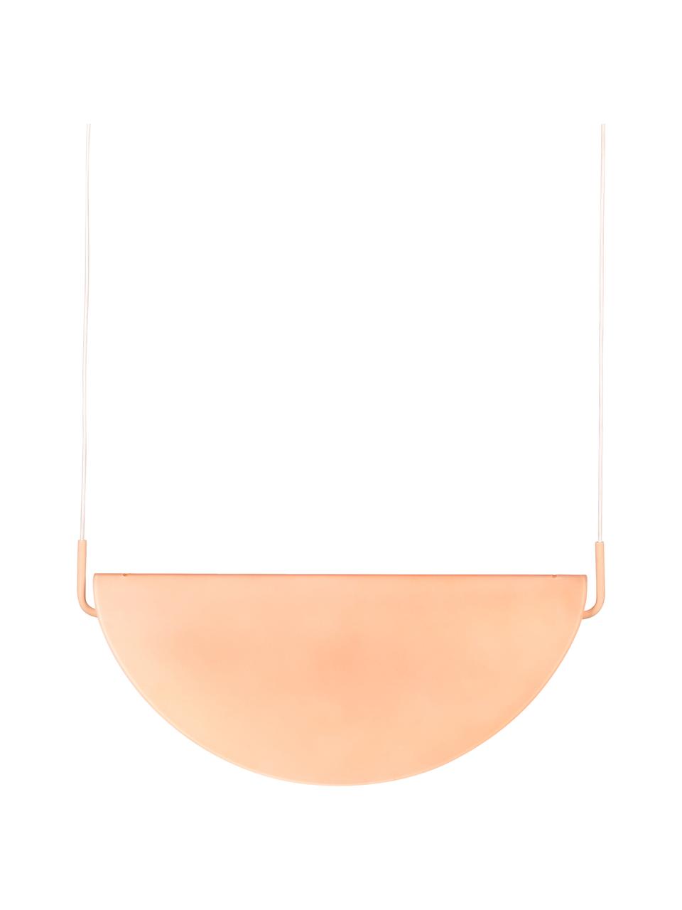 Design LED hanglamp Rani van glas, Lampenkap: glas, Baldakijn: gecoat metaal, Roze, 74 x 28 cm