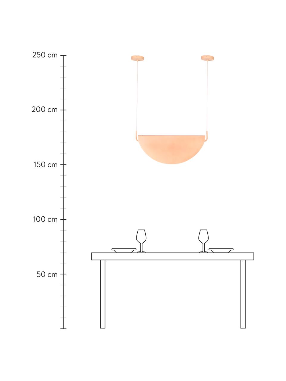 Dizajnová závesná LED lampa zo skla Rani, Ružová