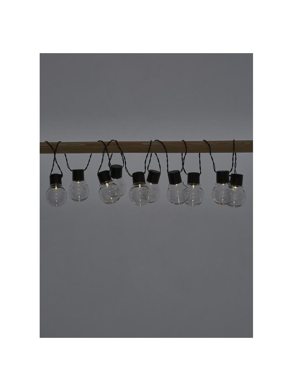 Guirlande lumineuse solaire 10 lampions Partaj, 180 cm, Noir, long. 180 cm