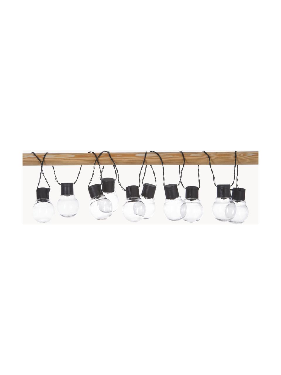 Guirlande lumineuse solaire 10 lampions Partaj, 180 cm, Noir, long. 180 cm