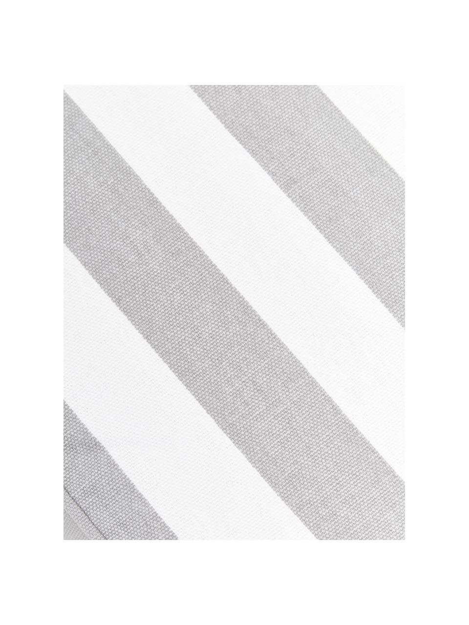 Coussin de chaise rayures grises Timon, Gris, blanc, larg. 40 x long. 40 cm