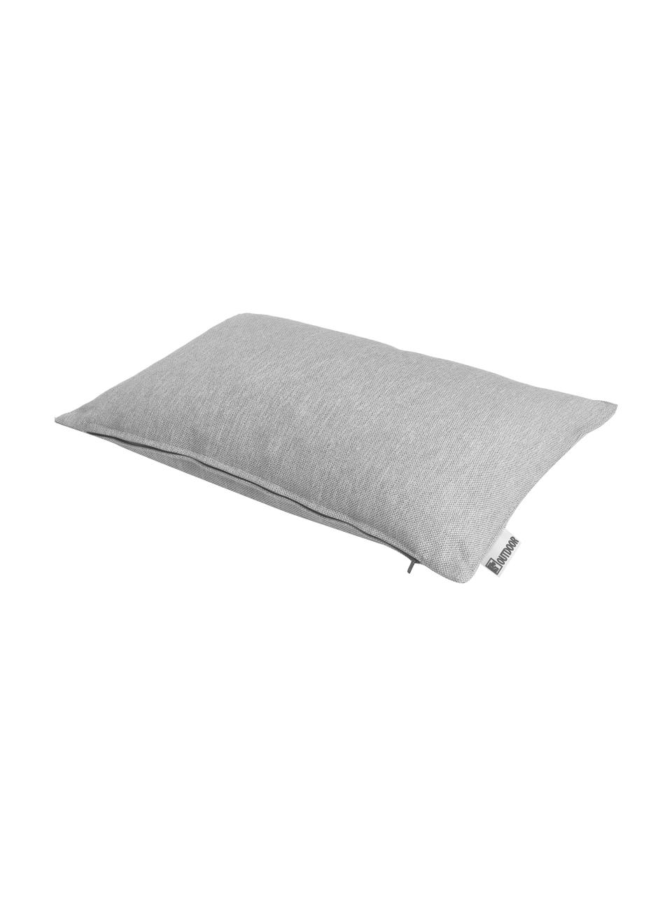 Outdoor kussen Olef, met vulling, 100% katoen, Lichtgrijs, B 30 x L 50 cm