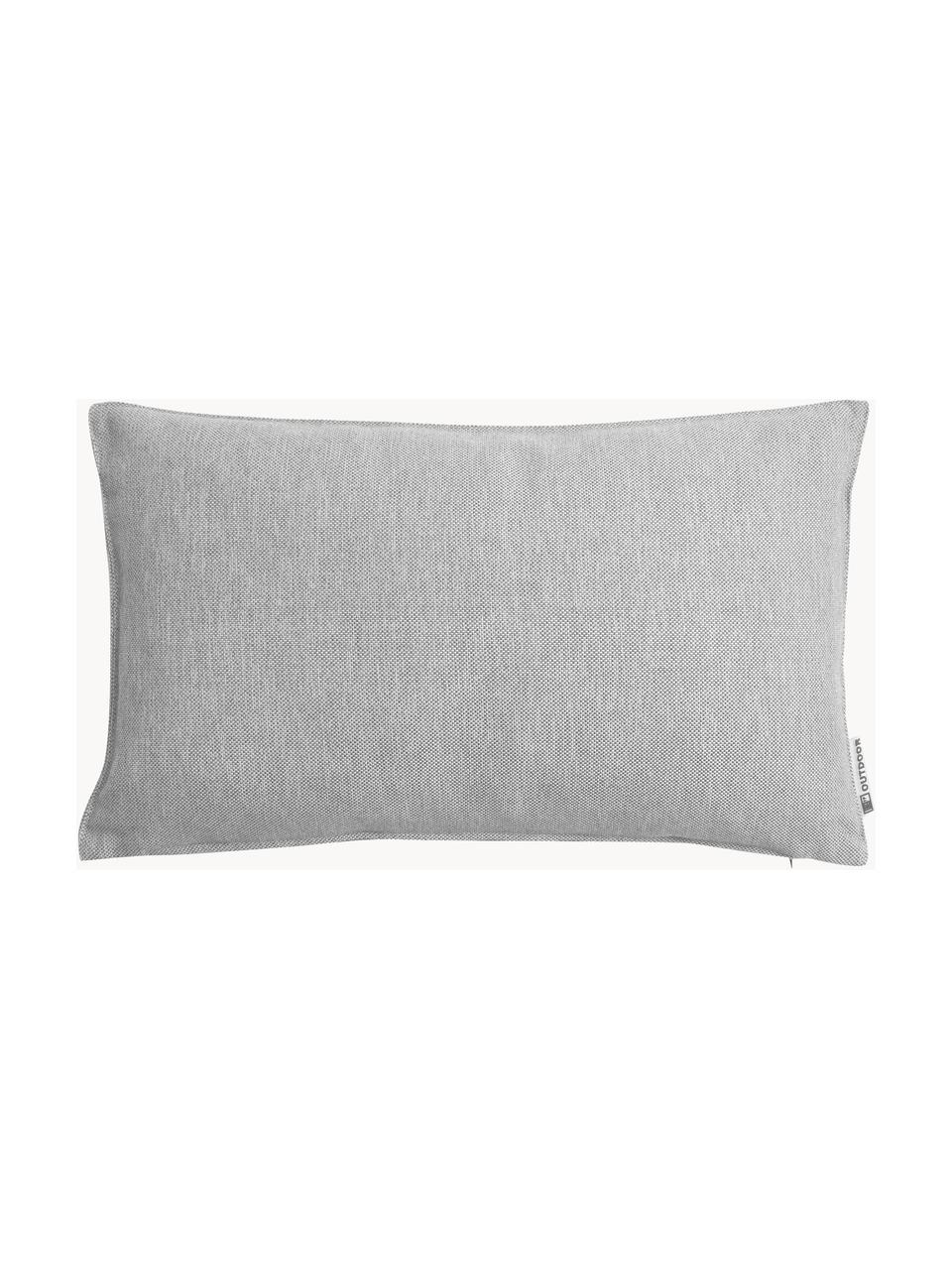 Outdoor kussen Olef, met vulling, 100% katoen, Lichtgrijs, B 30 x L 50 cm