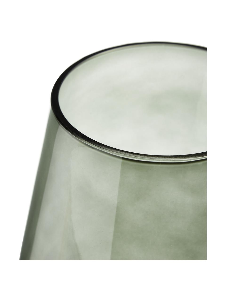 Ručne fúkaná sklenená váza Joyce, Sklo, Sivá, Ø 17 x V 21 cm