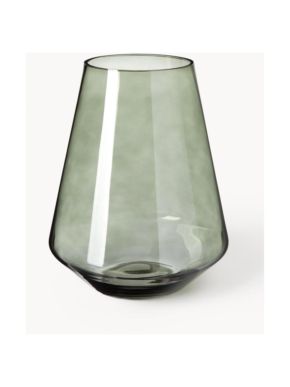 Mundgeblasene Glas-Vase Joyce, verschiedene Größen, Glas, Grün, Ø 17 x H 21 cm