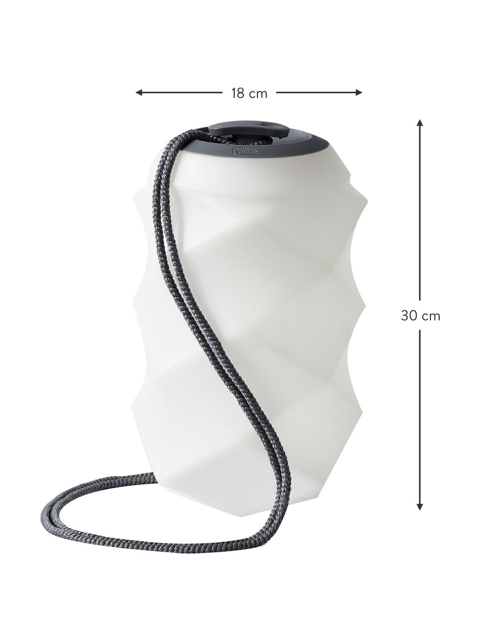 Mobiele dimbare LED hanglamp Bita met kleurverandering en afstandsbediening, Lamp: polyethyleen, Wit, donkergrijs, Ø 18 x H 30 cm