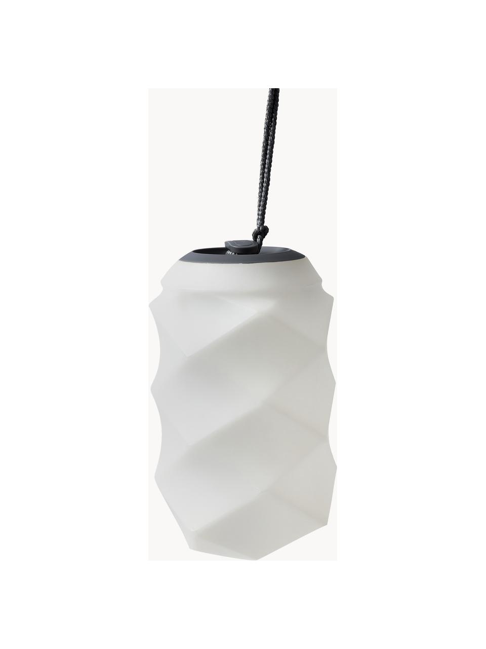 Mobiele dimbare LED hanglamp Bita met kleurverandering en afstandsbediening, Lamp: polyethyleen, Wit, donkergrijs, Ø 18 x H 30 cm