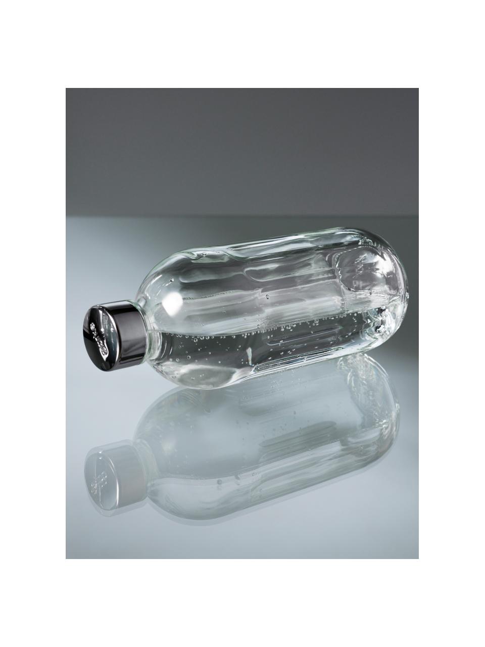 Botellas de vidrio Carbonator Pro, 2 uds., Dosificador: vidrio, Transparente, plateado, Ø 8 x Al 26 cm, 700 ml