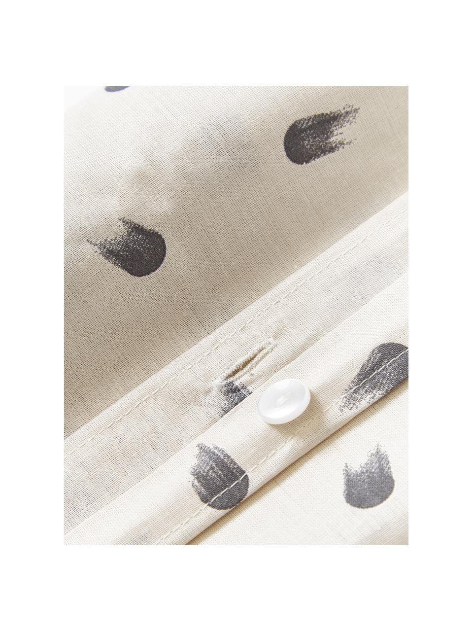Funda nórdica de algodón estampado Amma, Blanco Off White, Cama 90 cm (155 x 220 cm)