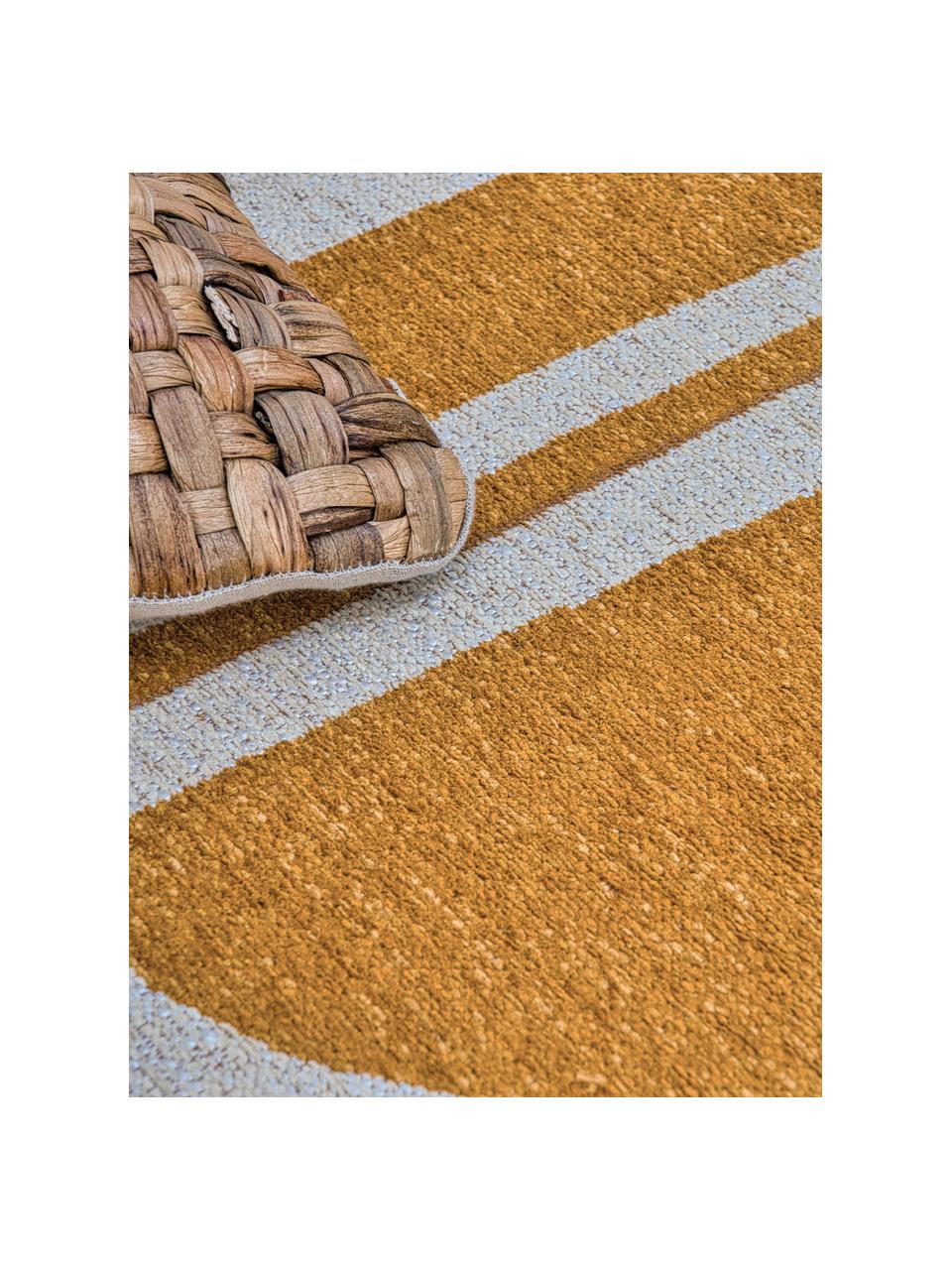 Tapis avec motif graphique Papercut, 100 % polyester, Ocre, blanc crème, larg. 80 x long. 150 cm (taille XS)