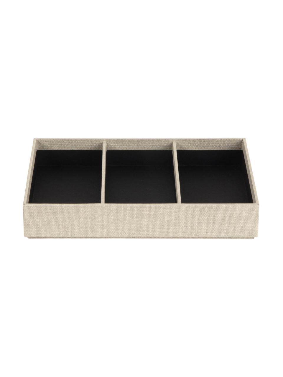 Coffret à bijoux Precious, Carton rigide, Beige clair, larg. 27 x prof. 19 cm