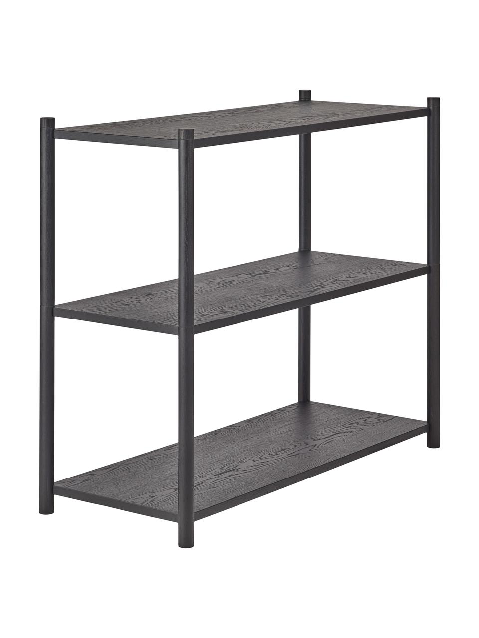 Wandrek Sceene van eikenhout, Frame: massief eikenhout, Eikenhout zwart gelakt, B 93 x H 82 cm