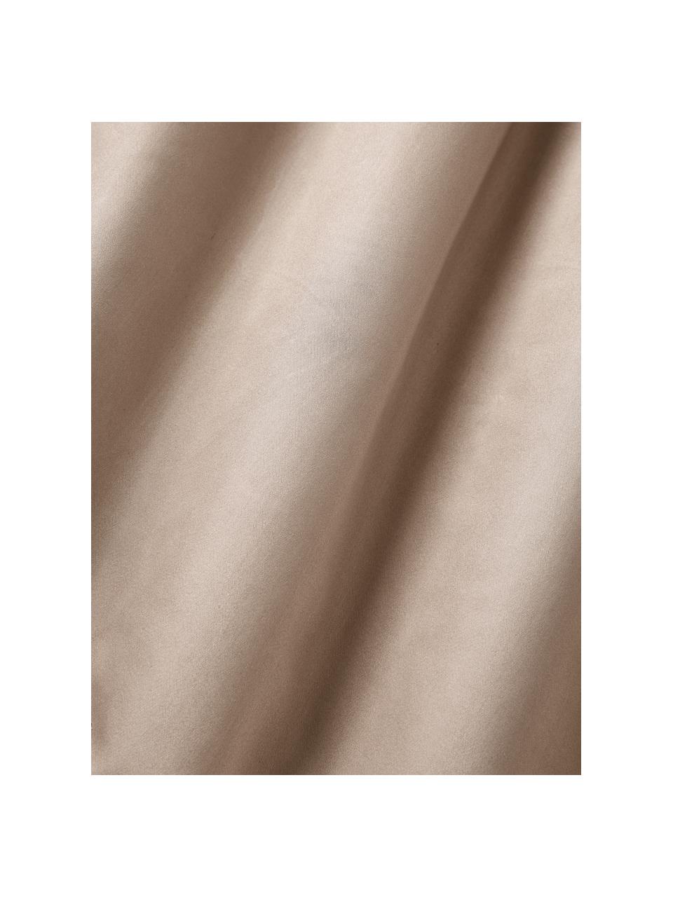 Lenzuolo con angoli topper in raso di cotone Premium, Beige, Larg. 140 x Lung. 200 cm, Alt. 15 cm