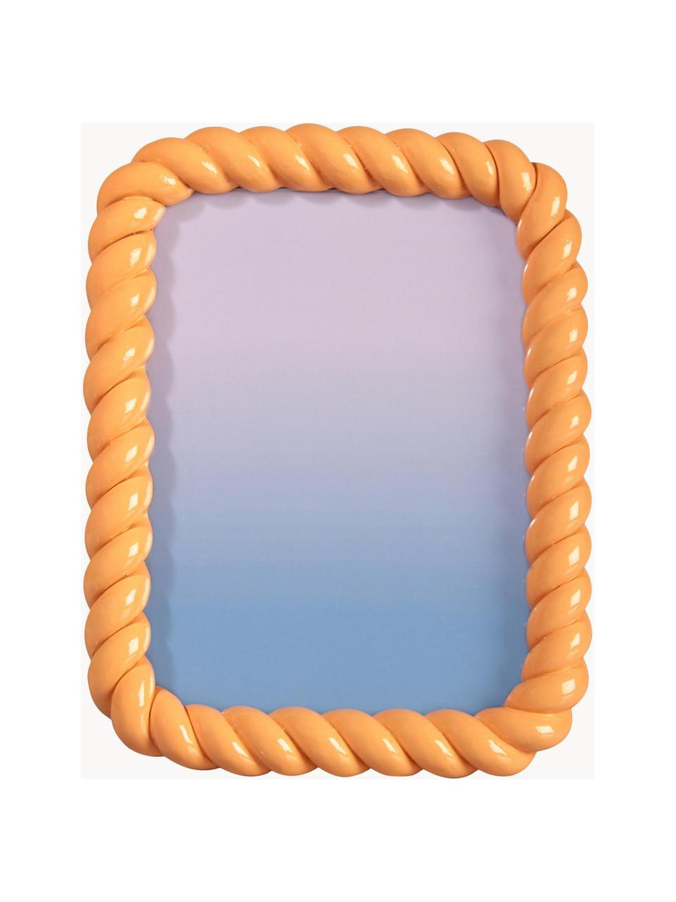 Malý fotorámeček Braid, Polyresin, Oranžová, Š 17 cm, V 22 cm