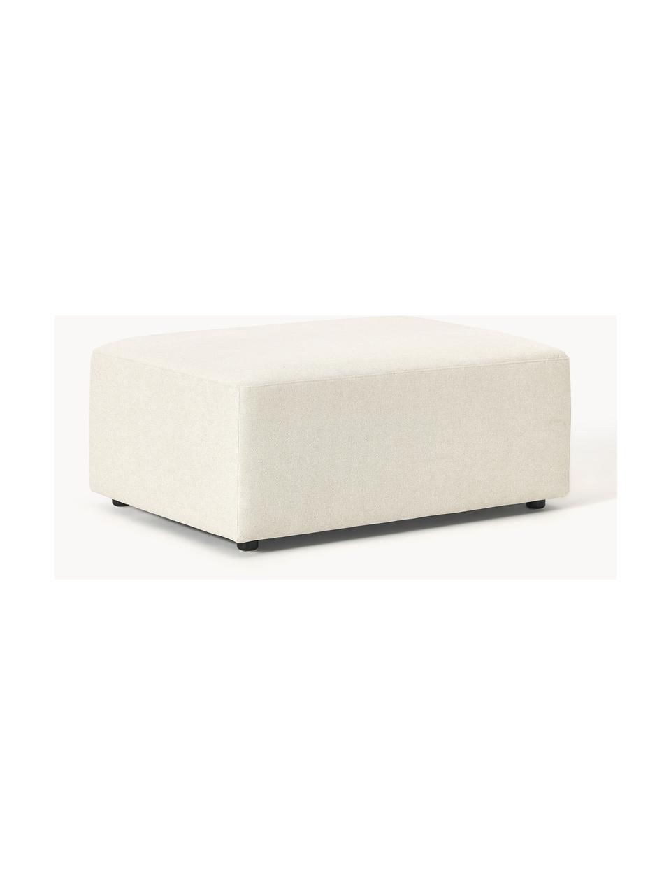 Hocker Melva, B 99 x T 72 cm, Bezug: 100 % Polyester Der strap, Gestell: Massives Kiefern- und Fic, Webstoff Off White, B 99 x T 72 cm