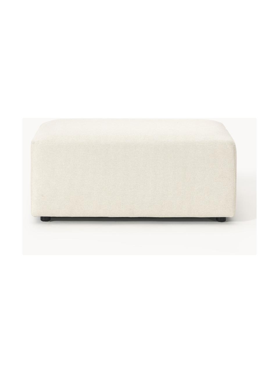 Pouf Melva, larg. 99 x prof. 72 cm, Tissu blanc cassé, larg. 99 x prof. 72 cm