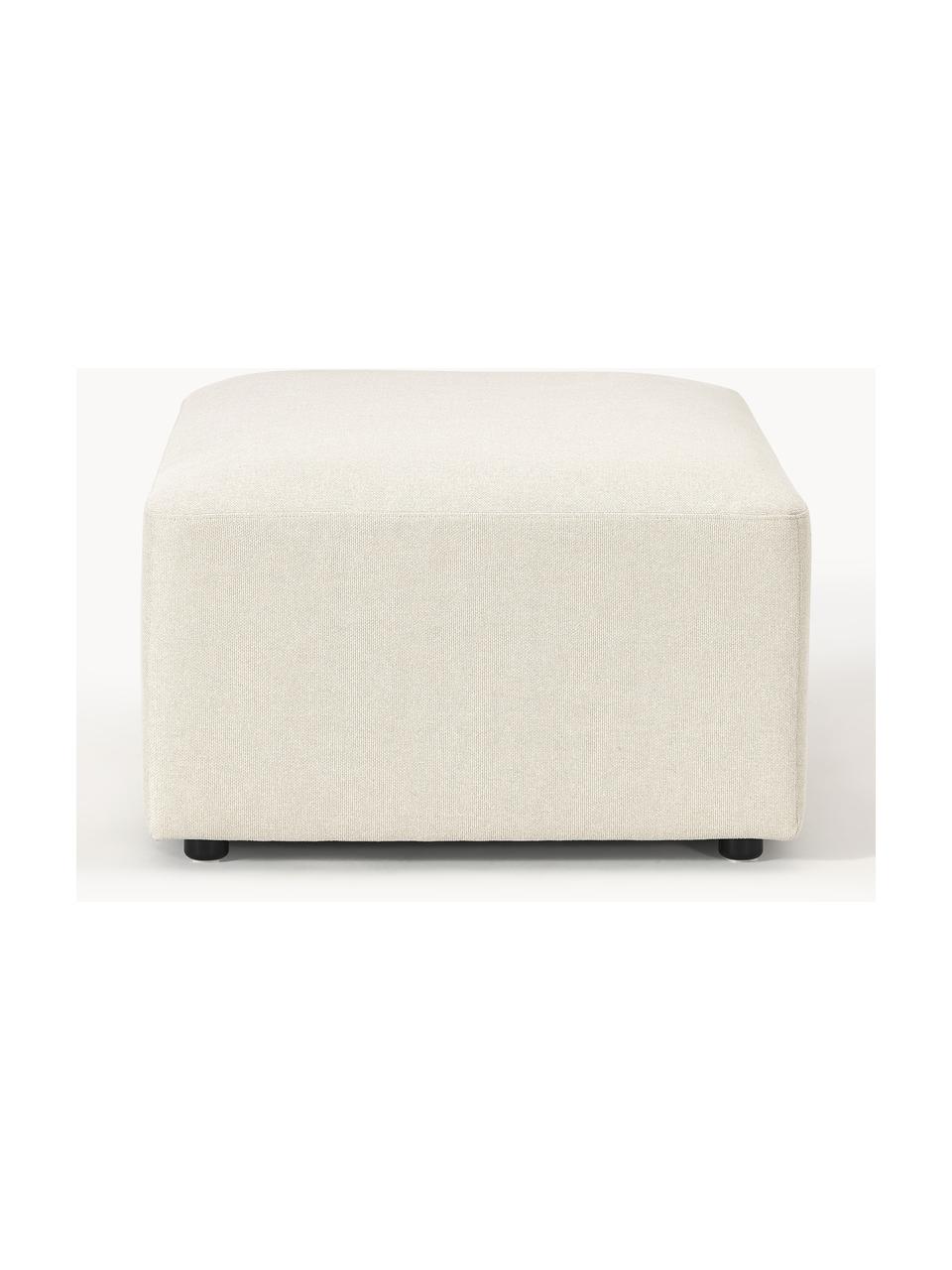 Pouf Melva, larg. 99 x prof. 72 cm, Tissu blanc cassé, larg. 99 x prof. 72 cm