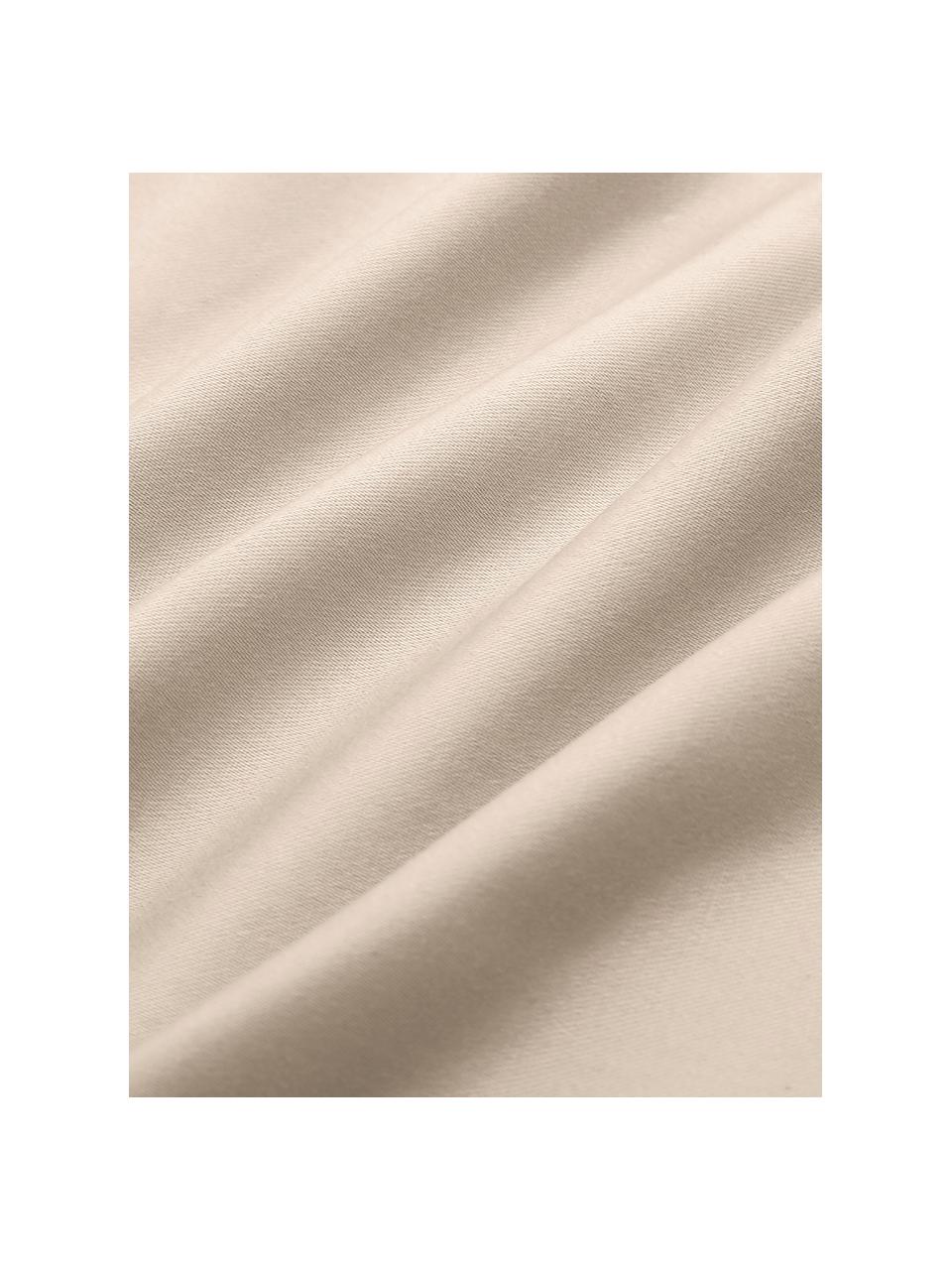 Taie d'oreiller 50x70 satin de coton Premium, 2 pièces, Taupe, 50 x 70 cm