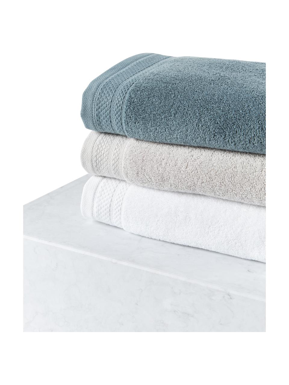Komplet ręczników z bawełny organicznej Premium, 6 elem., Jasny szary, Komplet z różnymi rozmiarami