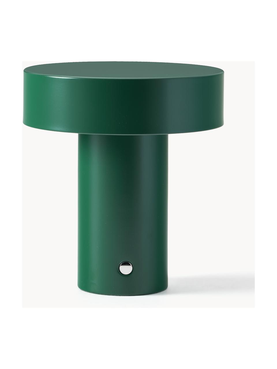 Lampada da tavolo piccola portatile a LED con luce regolabile Kamal, Metallo, Verde scuro, Ø 27 x Alt. 30 cm