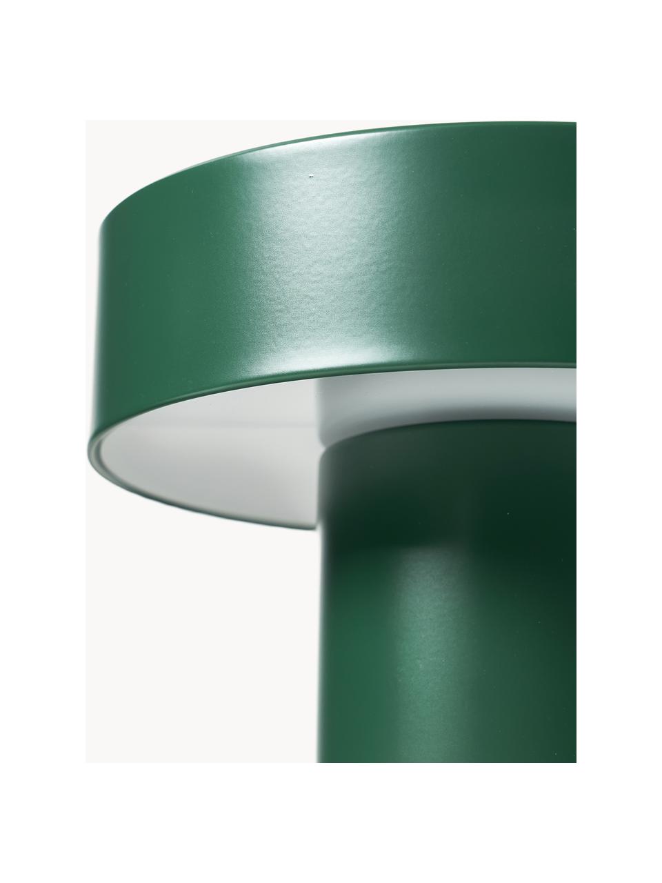 Lampada da tavolo piccola portatile a LED con luce regolabile Kamal, Metallo, Verde scuro, Ø 27 x Alt. 30 cm