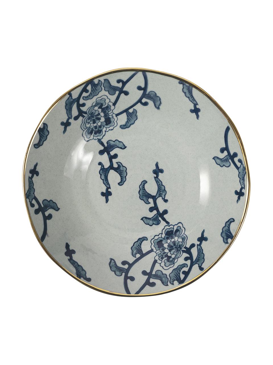 Service de table Hamasei, 6 personnes (18 élém.), Porcelaine, Blanc, bleu foncé, Lot de différentes tailles