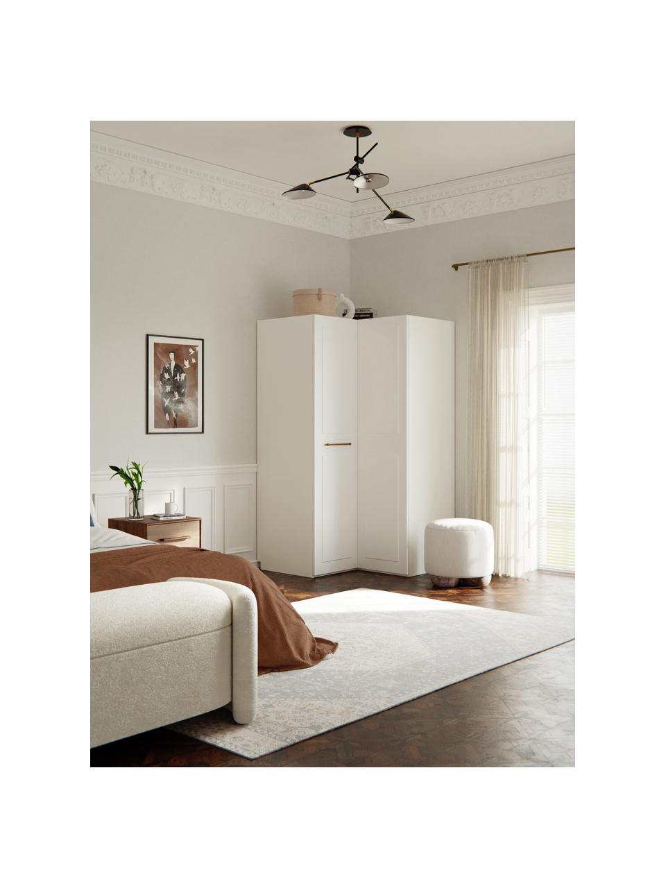 Armoire d'angle modulaire Charlotte, larg. 115 cm, Blanc, Module d'angle : larg. 115 x haut. 200 cm