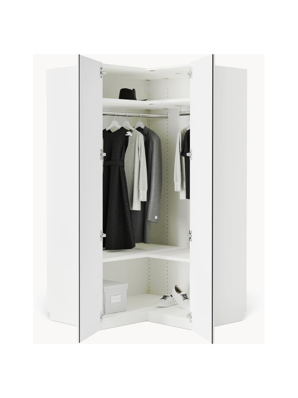 Armoire d'angle modulaire Charlotte, larg. 115 cm, Blanc, Module d'angle : larg. 115 x haut. 200 cm