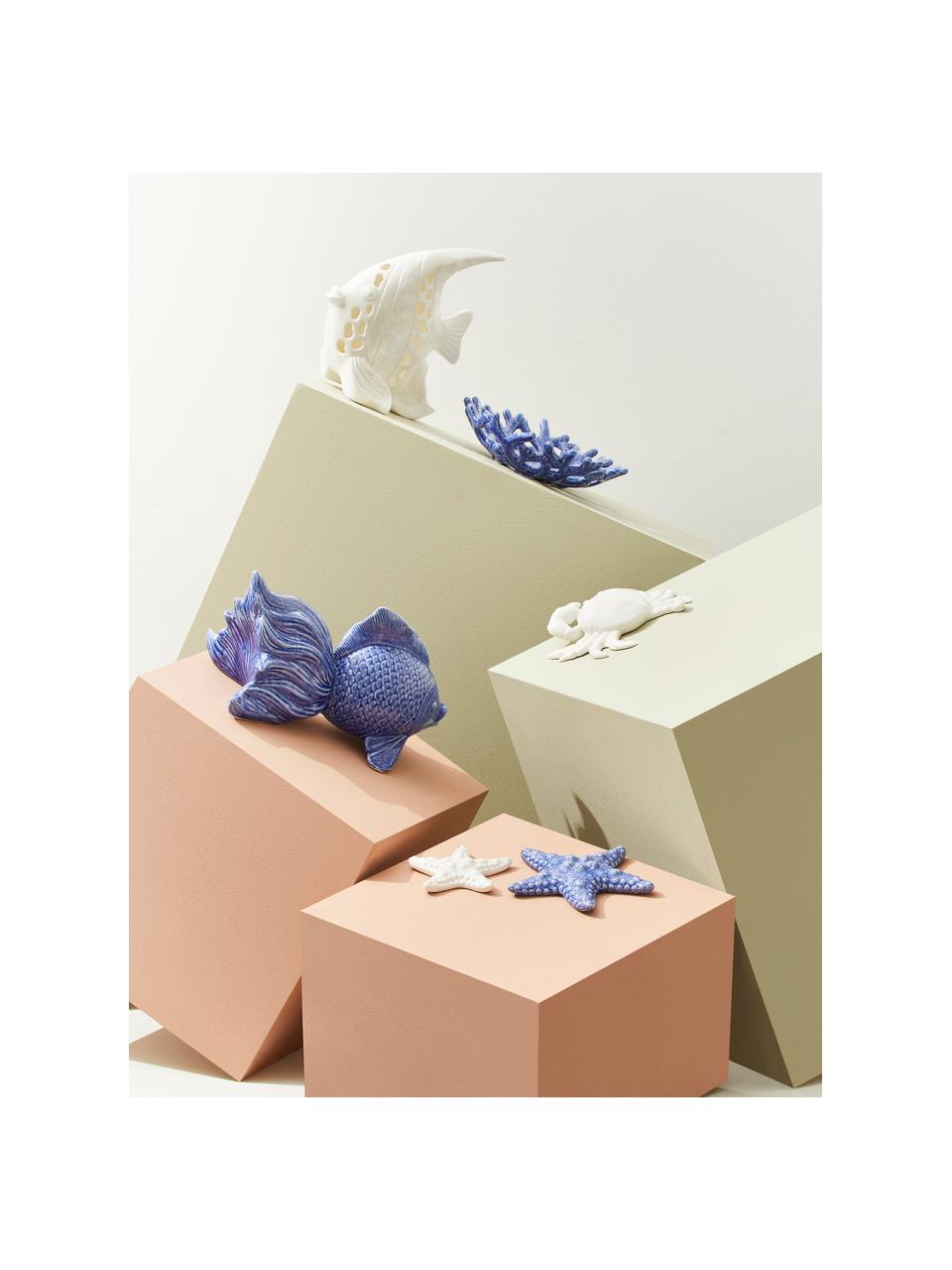 Porseleinen decoratief object Favignana, Porselein, Grijsblauw, B 26 x H 14 cm