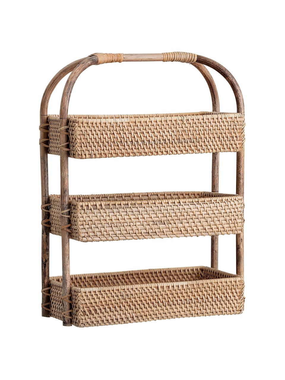 Cesto a 3 livelli Bask, Rattan, Marrone, Larg. 31 x Alt. 46 cm