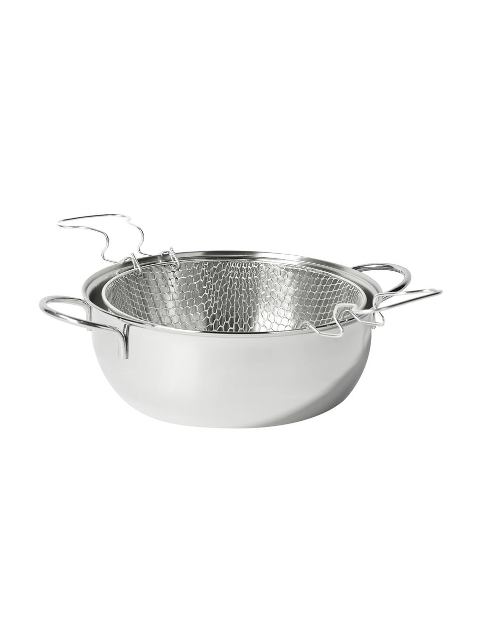 Pentola in acciaio inox Fond 2 pz, Acciaio inossidabile 18/10, Argentato, Ø 26 x Alt. 11 cm