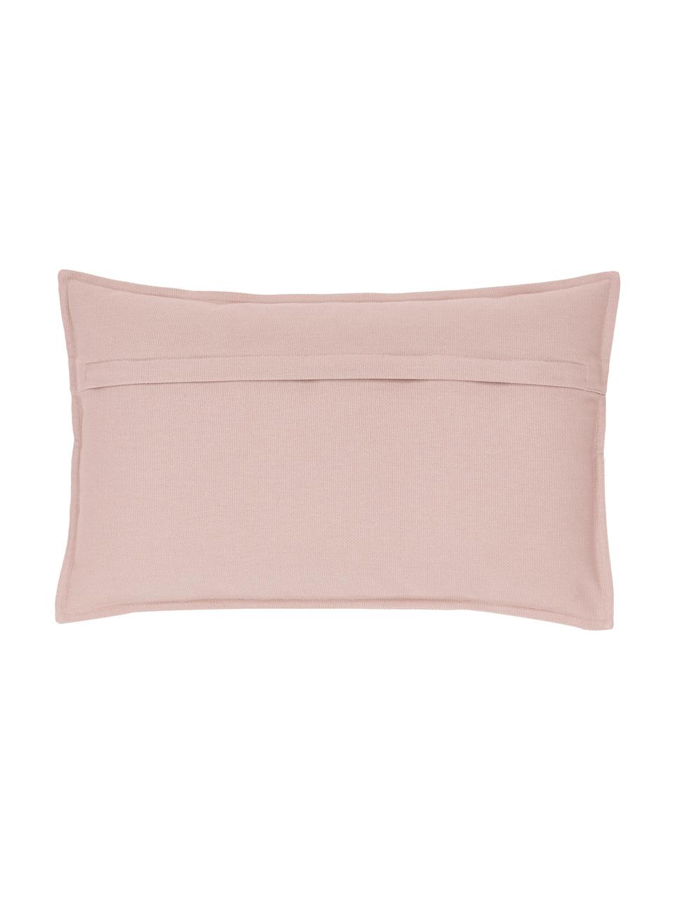 Housse de coussin en coton vieux rose Mads, 100 % coton, Rose, larg. 30 x long. 50 cm