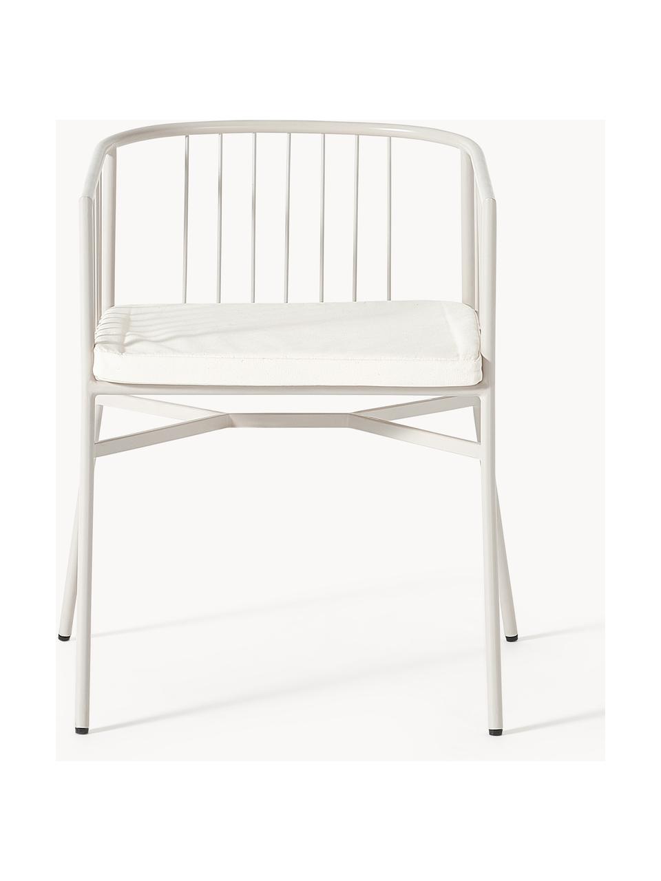 Zahradní židle s područkami Connor, Tlumeně bílá, Š 58 cm, H 55 cm