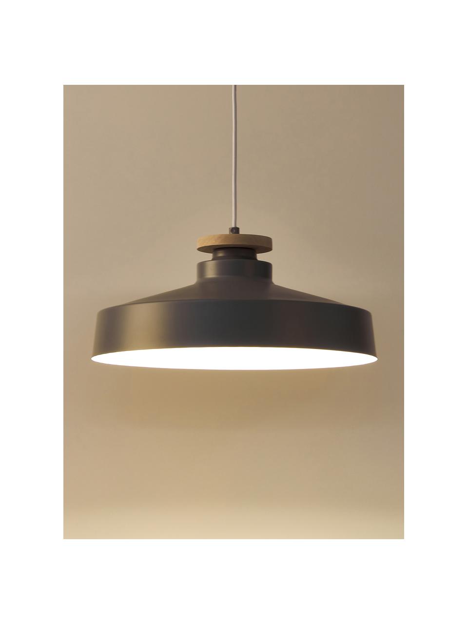 Lampa wisząca w stylu scandi Malm, Szary, Ø 40 x W 20 cm